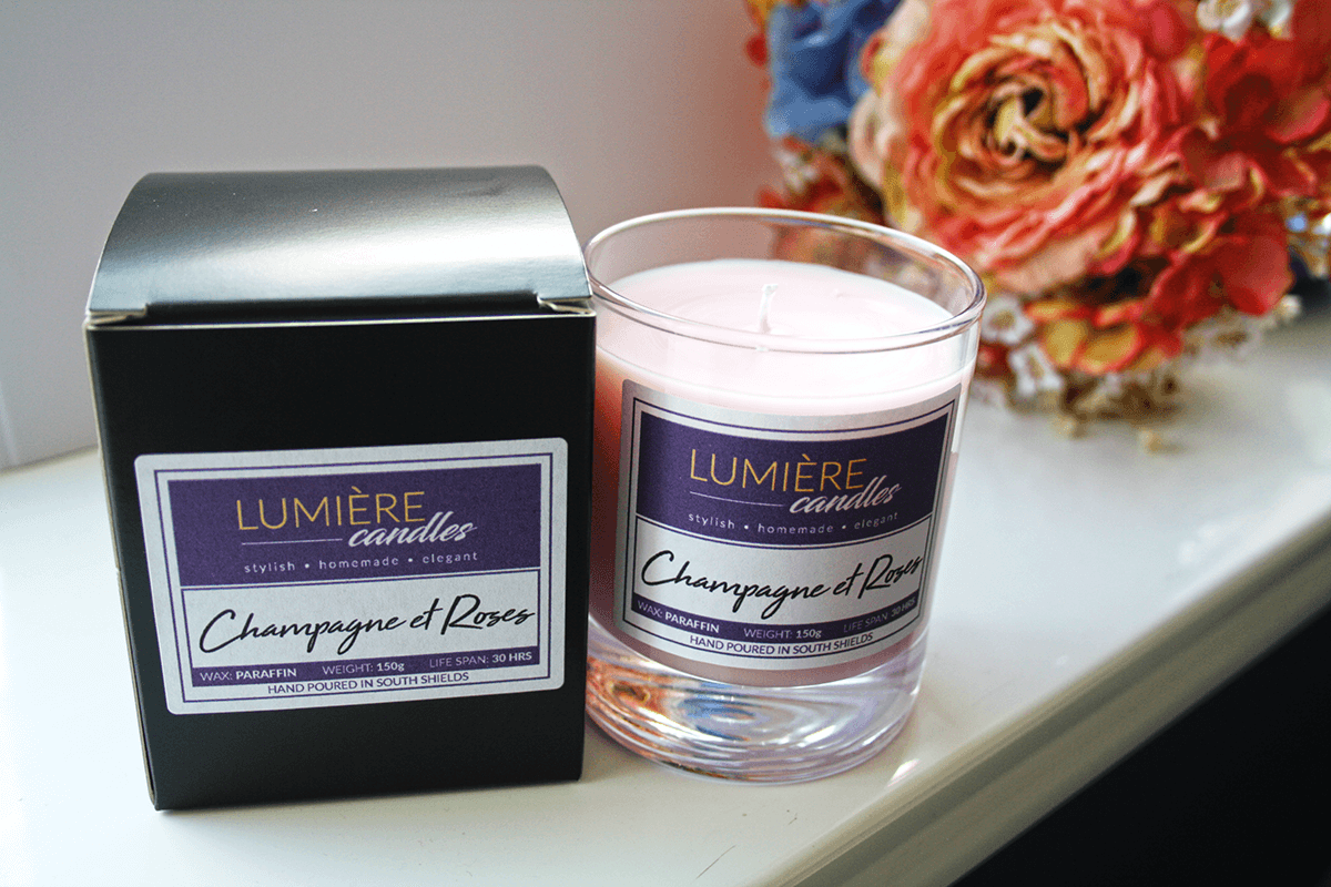 Champagne Et Roses Classic Candle Lumiere Candles